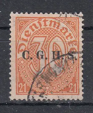 Oberschlesien Dienstmarken  Nr 5 Gestempelt (Posten)