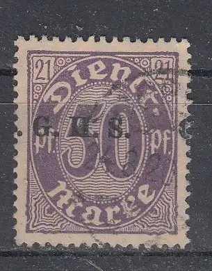 Oberschlesien Dienstmarken  Nr 6 Gestempelt (Posten)