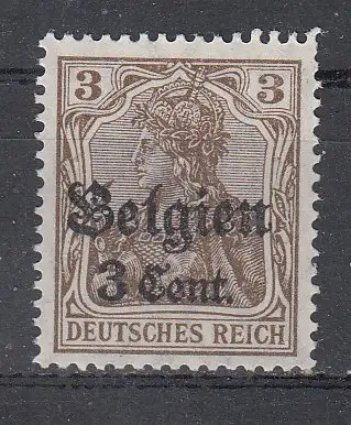 Bes. 1. Wk. Belgien  Nr 1 Postfrisch / **