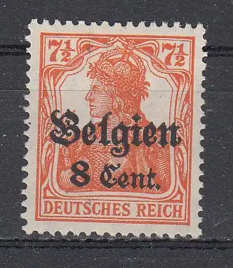 Bes. 1. Wk. Belgien  Nr 13 Postfrisch / **