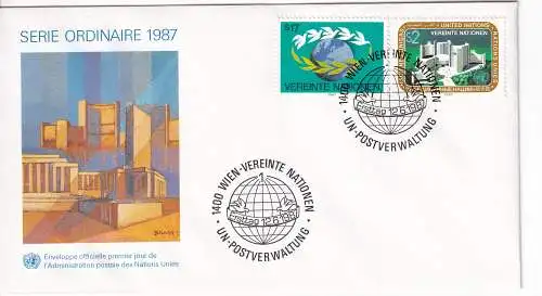 Vereinte Nationen Wien  Nr FDC 73/74