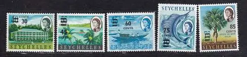 Seychellen  Nr 215/19 Postfrisch / **