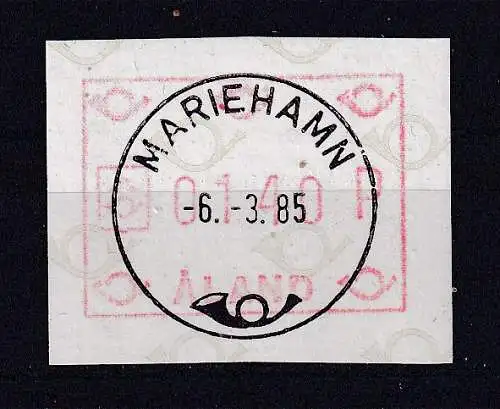 Finnland Alandinseln Automatenmarken  Nr 1 Gestempelt (Posten)