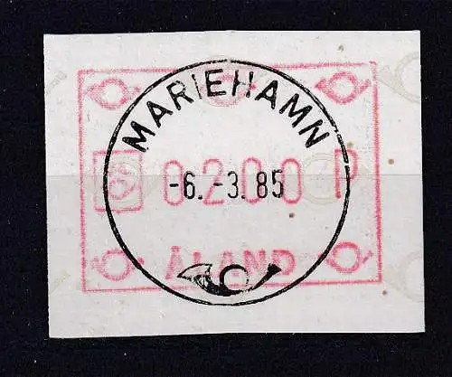 Finnland Alandinseln Automatenmarken  Nr 1 Gestempelt (Posten)