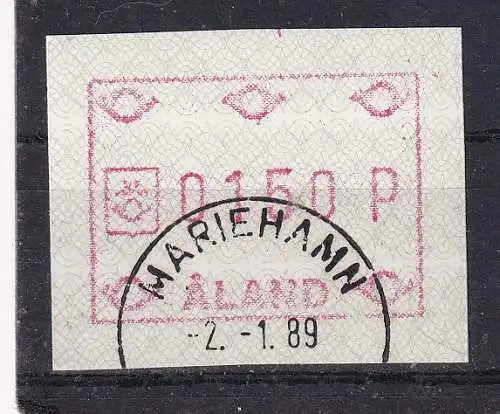 Finnland Alandinseln Automatenmarken  Nr 3 Gestempelt (Posten)