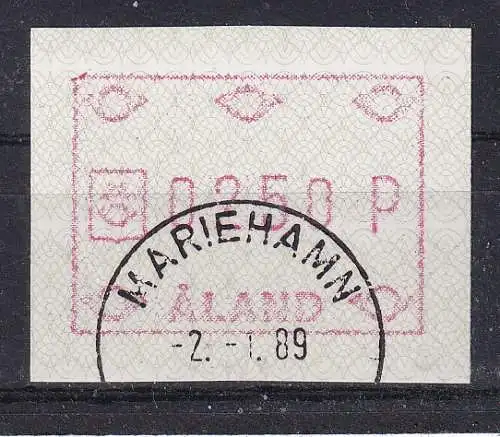 Finnland Alandinseln Automatenmarken  Nr 3 Gestempelt (Posten)