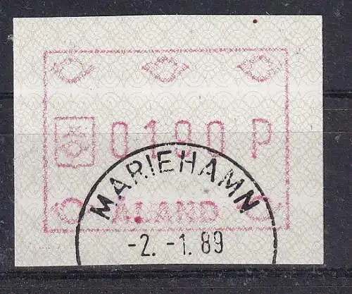 Finnland Alandinseln Automatenmarken  Nr 3 Gestempelt (Posten)