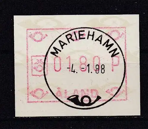 Finnland Alandinseln Automatenmarken  Nr 2 Gestempelt (Posten)