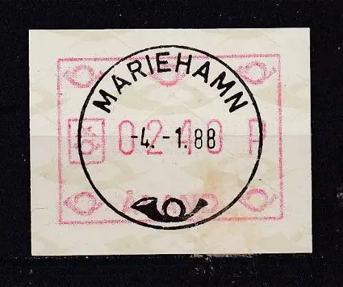 Finnland Alandinseln Automatenmarken  Nr 2 Gestempelt (Posten)