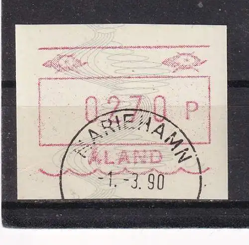 Finnland Alandinseln Automatenmarken  Nr 4 Gestempelt (Posten)