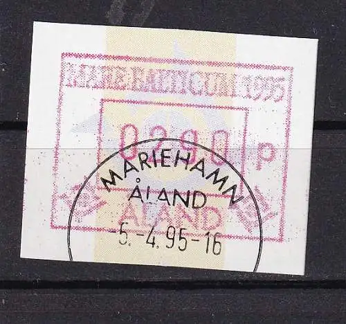 Finnland Alandinseln Automatenmarken  Nr 6 Gestempelt (Posten)
