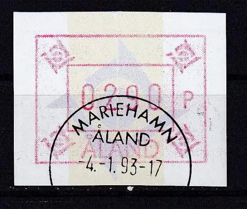 Finnland Alandinseln Automatenmarken  Nr 5 Gestempelt (Posten)