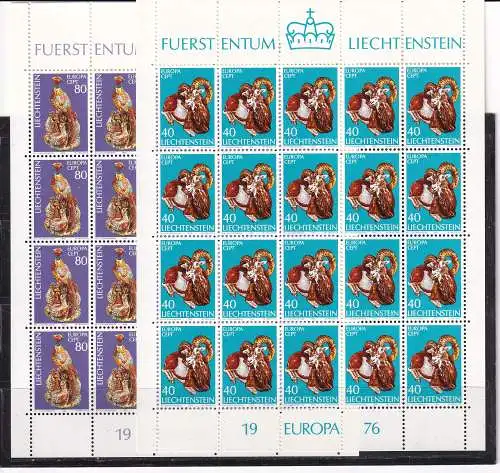 Liechtenstein  Nr 642/43 Bogen Postfrisch / **