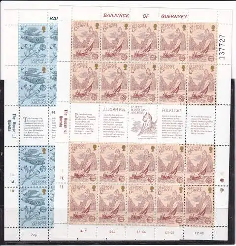 GB-Guernsey  Nr 223/24 Bogen Postfrisch / **