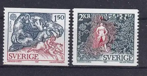 Schweden  Nr 1141/42 Postfrisch / **