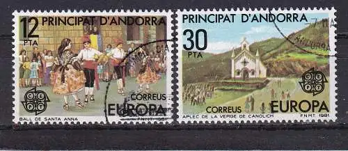 Andorra spanische Post  Nr 138/39 Gestempelt (Posten)