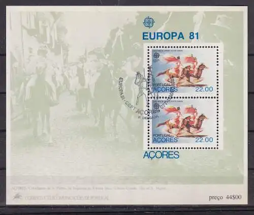 Portugal Azoren  Nr Block 2 Gestempelt (Posten)