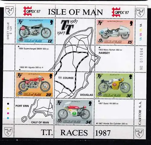 GB - Isle of Man  Nr Block 9 Postfrisch / **