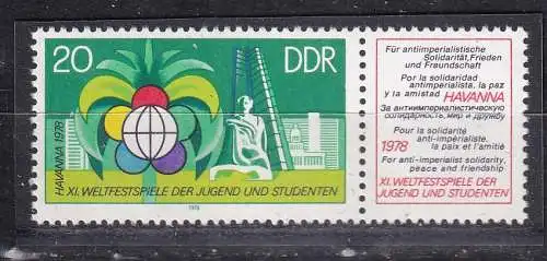 DDR  Nr W ZD 376 Postfrisch / **