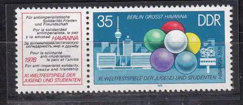 DDR  Nr W ZD 378 Postfrisch / **