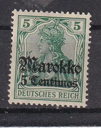 Dt. Ausl.-post Marokko  Nr 47 Falz / Gummimängel / *