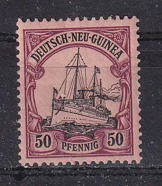 Dt. Kol. D.-Neuguinea  Nr 14 Falz / Gummimängel / *