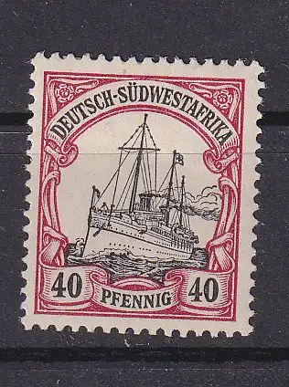 Dt. Kol. D.-SWafrika  Nr 17 Falz / Gummimängel / *