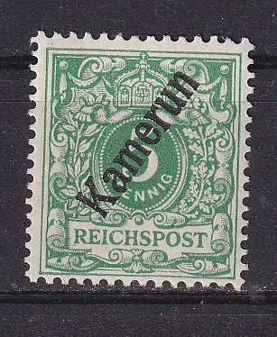 Dt. Kol. Kamerun  Nr 2 Falz / Gummimängel / *