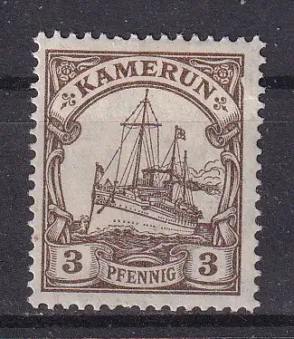 Dt. Kol. Kamerun  Nr 7 Falz / Gummimängel / *