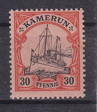 Dt. Kol. Kamerun  Nr 12 Falz / Gummimängel / *