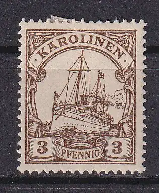 Dt. Kol. Karolinen  Nr 7 Falz / Gummimängel / *