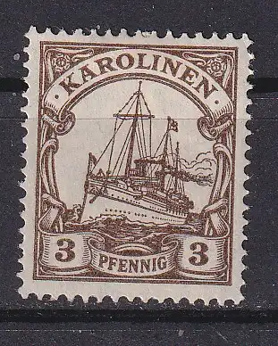 Dt. Kol. Karolinen  Nr 7 Falz / Gummimängel / *