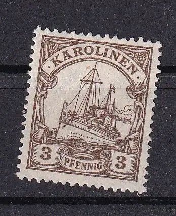 Dt. Kol. Karolinen  Nr 7 Falz / Gummimängel / *