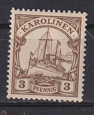 Dt. Kol. Karolinen  Nr 7 Falz / Gummimängel / *