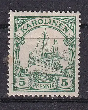 Dt. Kol. Karolinen  Nr 8 Falz / Gummimängel / *