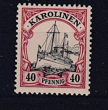 Dt. Kol. Karolinen  Nr 13 Falz / Gummimängel / *