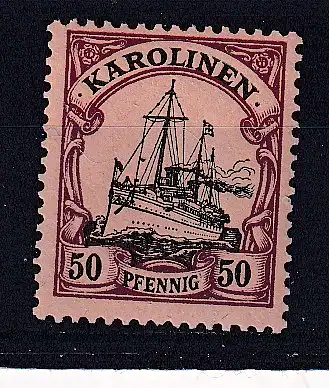 Dt. Kol. Karolinen  Nr 14 Falz / Gummimängel / *