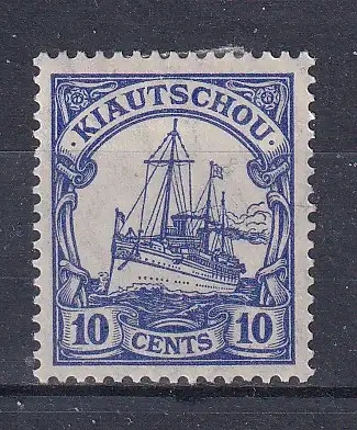 Dt. Kol. Kiautschou  Nr 21 Falz / Gummimängel / *