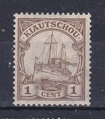 Dt. Kol. Kiautschou  Nr 28 Falz / Gummimängel / *