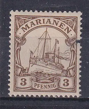 Dt. Kol. Marianen  Nr 7 Falz / Gummimängel / *