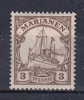 Dt. Kol. Marianen  Nr 7 Falz / Gummimängel / *