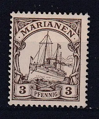 Dt. Kol. Marianen  Nr 7 Falz / Gummimängel / *