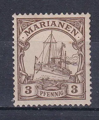 Dt. Kol. Marianen  Nr 7 Falz / Gummimängel / *