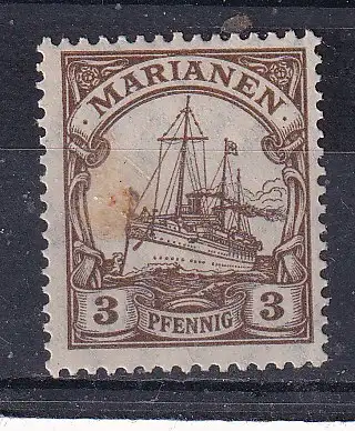 Dt. Kol. Marianen  Nr 7 Falz / Gummimängel / *