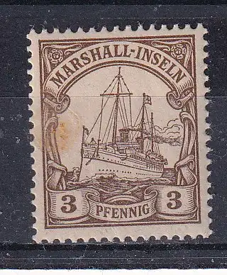 Dt. Kol. Marshall-I.  Nr 13 Falz / Gummimängel / *