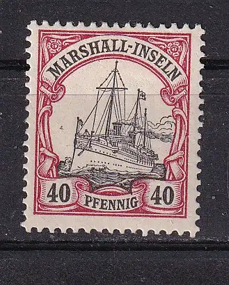 Dt. Kol. Marshall-I.  Nr 19 Falz / Gummimängel / *