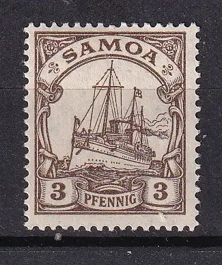 Dt. Kol. Samoa  Nr 7 Falz / Gummimängel / *