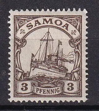 Dt. Kol. Samoa  Nr 7 Falz / Gummimängel / *