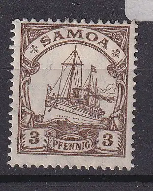 Dt. Kol. Samoa  Nr 7 Falz / Gummimängel / *