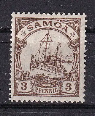 Dt. Kol. Samoa  Nr 7 Falz / Gummimängel / *